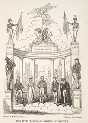 I cinque principali ordini della società, da The English Spy, pub. 1824