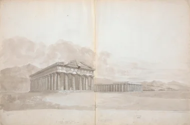 Due rovine di templi con studi