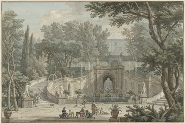 Vista del giardino di Villa d