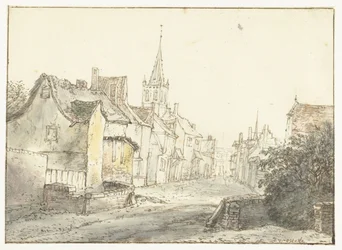 Una strada in un villaggio o città