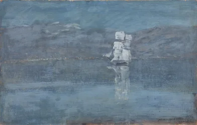 Paesaggio con barca a vela