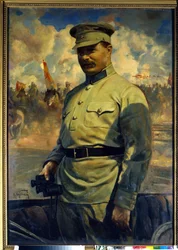 Ritratto del leader bolscevico Mikhail Vassilievitch Frounze