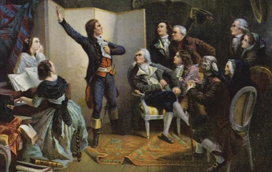 Claude Joseph Rouget de Lisle che canta La Marsigliese