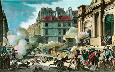 Rivoluzione francese: Il 13 del mese IV; il generale Bonaparte (Napoleone I Bonaparte) fece portare i cannoni, gli insorti furono colpiti dai colpi di cannone sui gradini della Chiesa di Saint Roch a Parigi il 4 ottobre