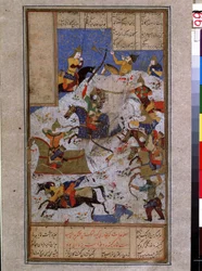 Battaglia tra gli eserciti di Kai Khosrow e del Touran