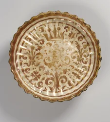 Piatto decorato, moresco