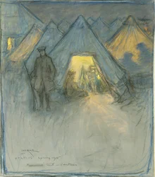 Sentinelle alla tenda dei prigionieri