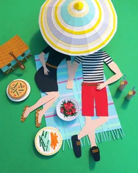 Picnic nel parco, 2016 (carta)
