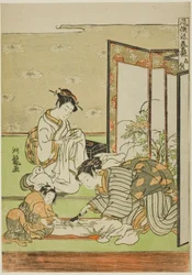 Taglio e cucito (Tachinui), dalla serie "Collezione di abilità alla moda (Furyu shogei zukushi)"