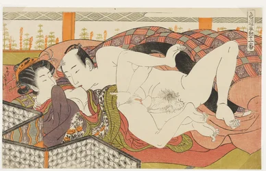 “Baciandole il seno”, n. 9 da “Dodici incontri sulla via dell’amore” (Shikidō torikumi jūniban)