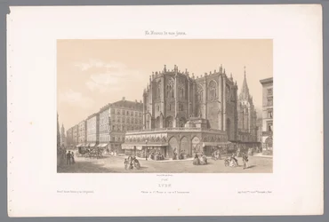 Veduta della chiesa di Saint-Nizier e della rue de l