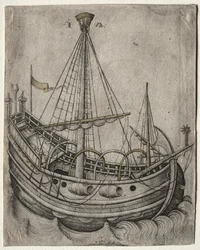 Una nave che si muove verso destra
