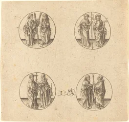 Otto apostoli in quattro tondi