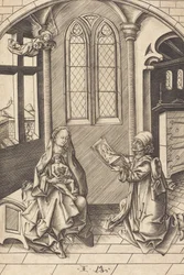 San Luca che disegna un ritratto della Vergine, c. 1475