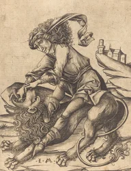Sansone e il leone, ca. 1475