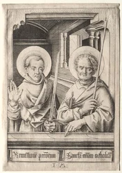 I dodici apostoli: San Simone (?) e San Matteo