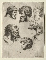 Libro per imparare a disegnare: Sei teste di ritratto