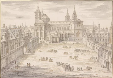 La cattedrale di Spira e il Palazzo Vescovile. 1621