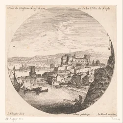 Veduta di Castel Nuovo (diverse vedute di porti marittimi)
