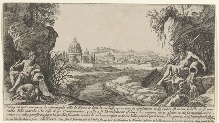 Vista di Roma con due dei del fiume, Viste di Parigi e Roma (titolo della serie)
