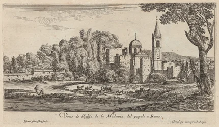 Vista della Chiesa della Madonna del Popolo a Roma
