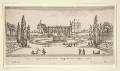 Vista del Castello di Liencourt: Un cortile con una fontana