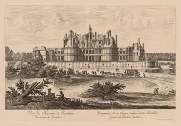 Vista del Castello di Chambord, dal lato dell