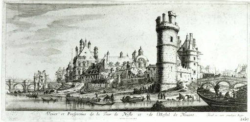 Vista prospettica della Tour de Nesle e dell
