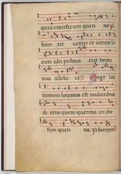 Foglio 1 da un frammento antifonale (verso)