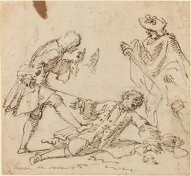 Tre uomini che combattono