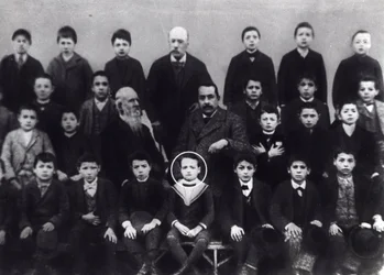 Benito Mussolini alla scuola elementare (ritratto)