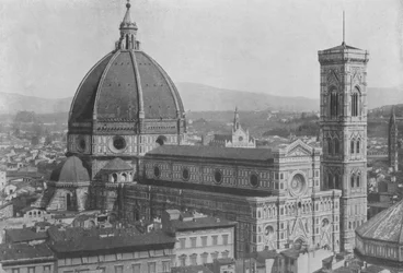 Firenze, La Cattedrale Vista in Panorama dalla Cupola di San Lorenzo