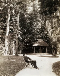 Giuseppe Verdi nel giardino di Villa Verdi, Sant