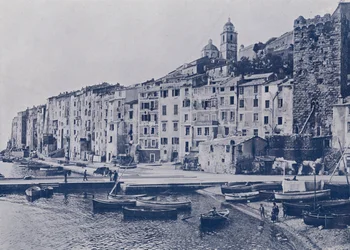 Italia: Golfo della Spezia, Portovenere (foto in bianco e nero)