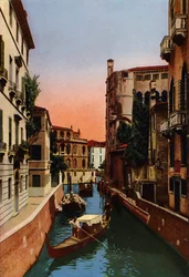 Venezia / Venice: Rio delle Meravegie (coloured photo)