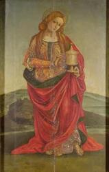 Una santa con un calice, possibilmente Maria Maddalena, probabilmente XVI secolo