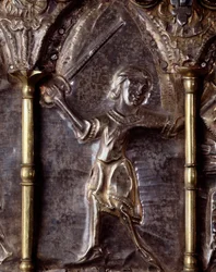 Arca di Barbarossa, con scene della vita di San Giovanni Battista (legno, foglia d