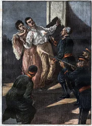 Assassinio del re e della regina di Serbia (re Alexander Obrenovich e regina Draga Masshin, vittime di una cospirazione Karageorgevich) giugno 1903. “La Tribuna Illustrata” del giugno 1903.
