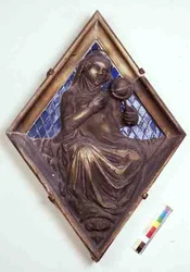 Astronomia, piastrella in rilievo dal Campanile