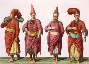 Baltadji, Kizlar-Aga ecc., tavola 6 della parte III, volume I della Storia delle nazioni, incisa da V. Raineri