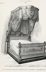 Letto a baldacchino, di Mercier Freres, Parigi, illustrazione da L