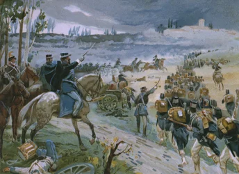 Cattura di Roma attraverso la breccia di Porta Pia il 20 settembre 1870, illustrazione da un album sulla storia del Risorgimento realizzato per il cioccolato Talmone, fine XIX secolo