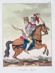 Arciere a cavallo, da L