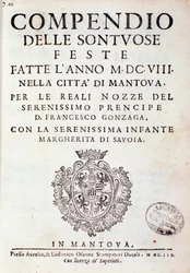Cronache che descrivono le celebrazioni organizzate a Mantova dal principe di Gonzaga (1608)