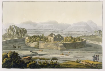 Fortezza Circolare di Cannar, Perù, da Le Costume Ancien et Moderne, Volume II, tavola 1, di Jules Ferrario, pubblicato c.1820-30