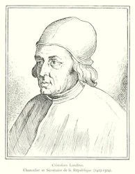 Cristoforo Landino, Cancelliere e Segretario della Repubblica