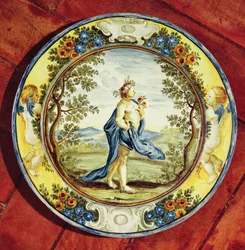 Piatto decorato, da Urbino