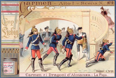 Decorazione per Atto I, Scena i di Carmen di Georges Bizet