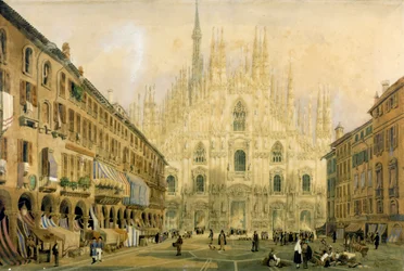 Piazza del Duomo e Cattedrale a Milano. 1811