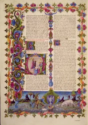 Lettera di San Giovanni agli Apostoli, dalla Bibbia di Borso d
